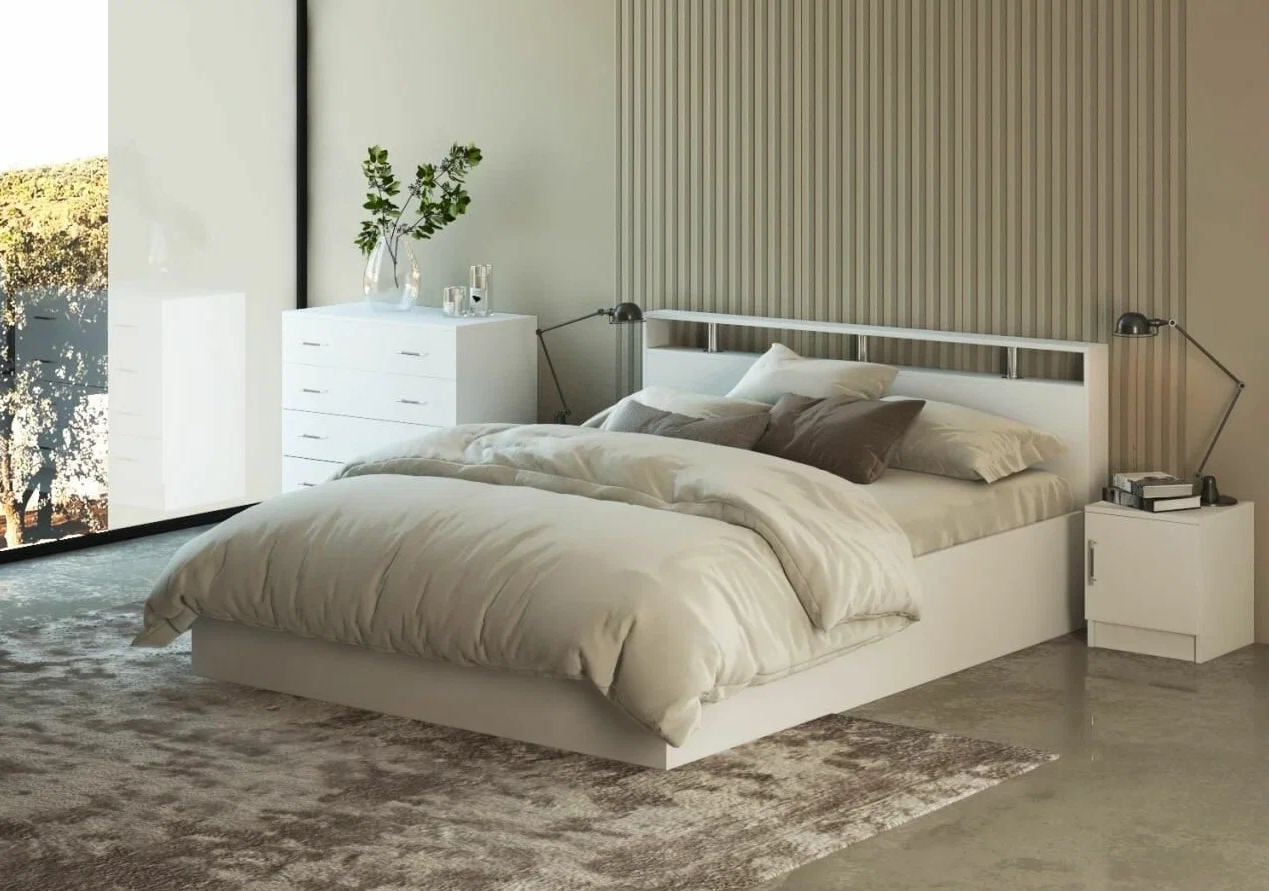 

Кровать Арина 1,8м белый - Baer